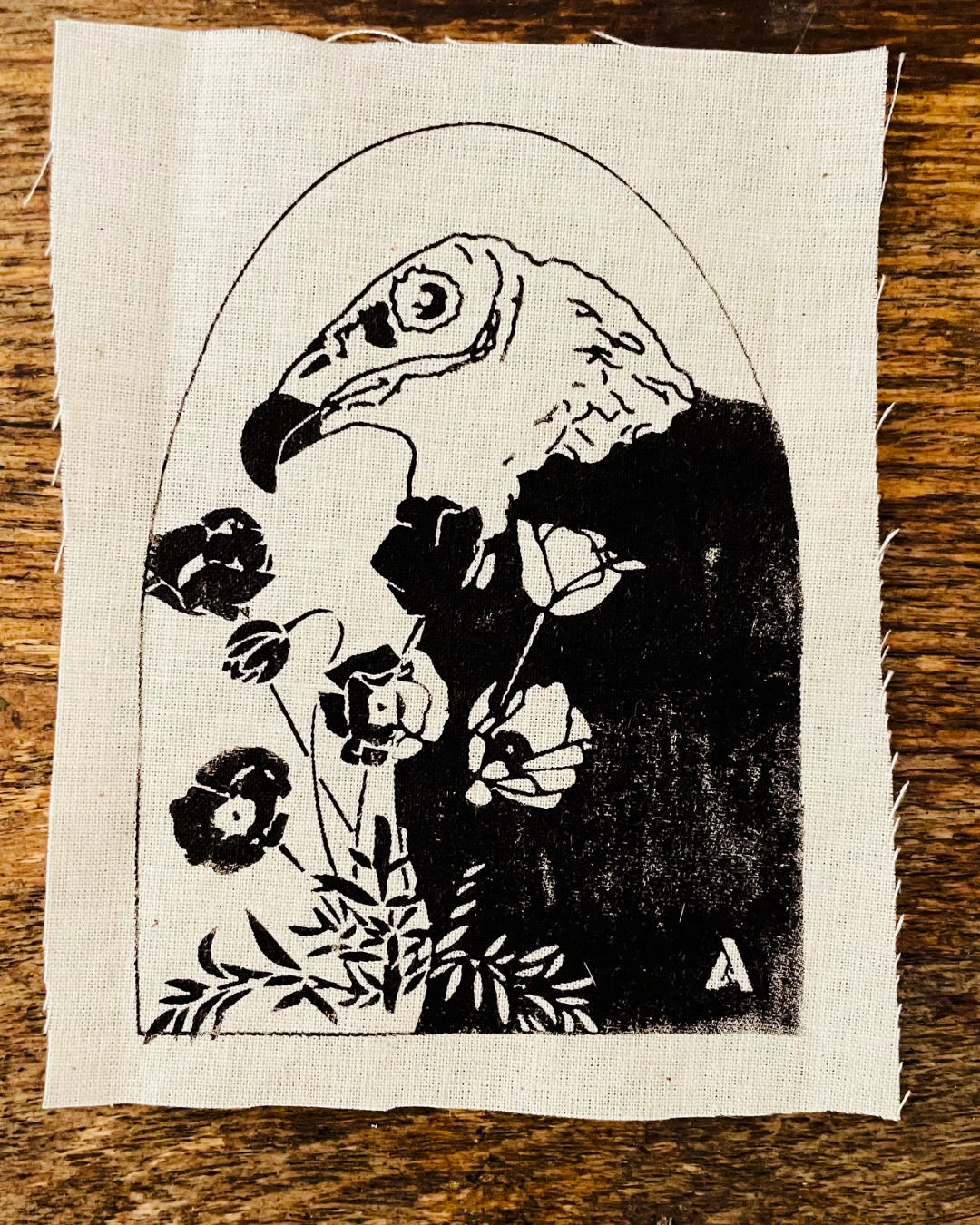 Turkey Vulture Poppies Patch