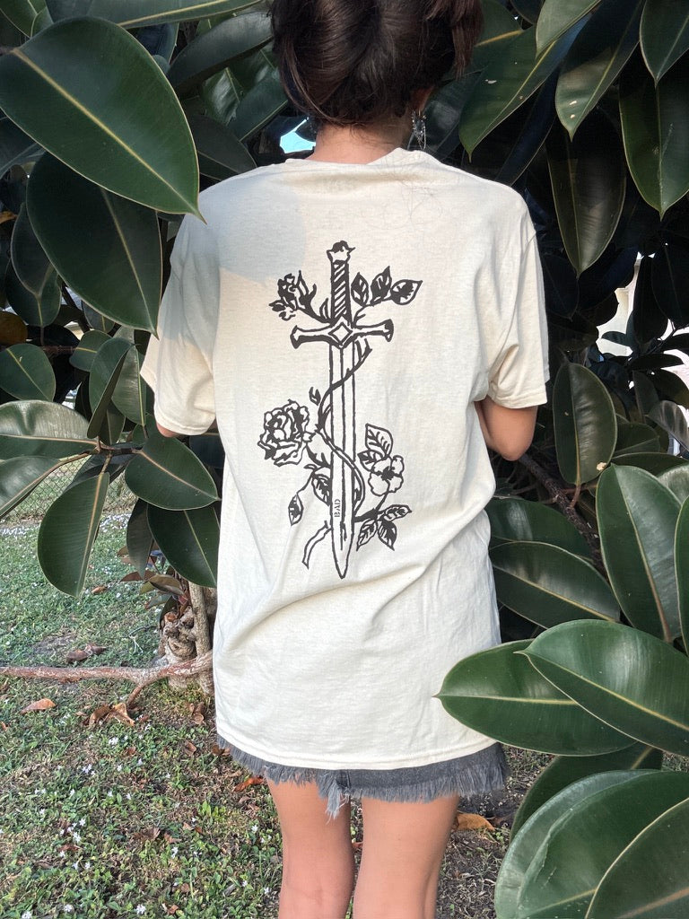Sword of the Spirit – Sand Pocket & Back Print Tee