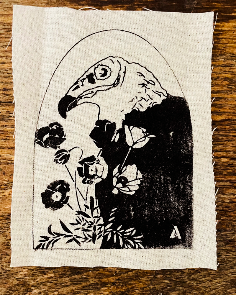 Turkey Vulture Poppies Patch