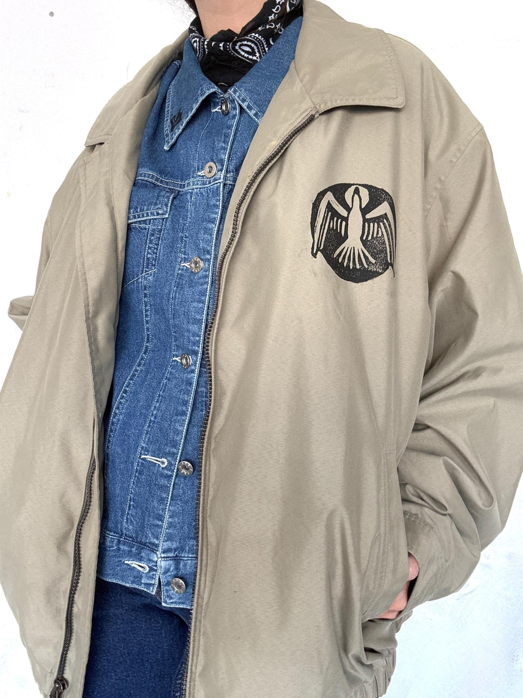 Dove Block Print Members Only Jacket