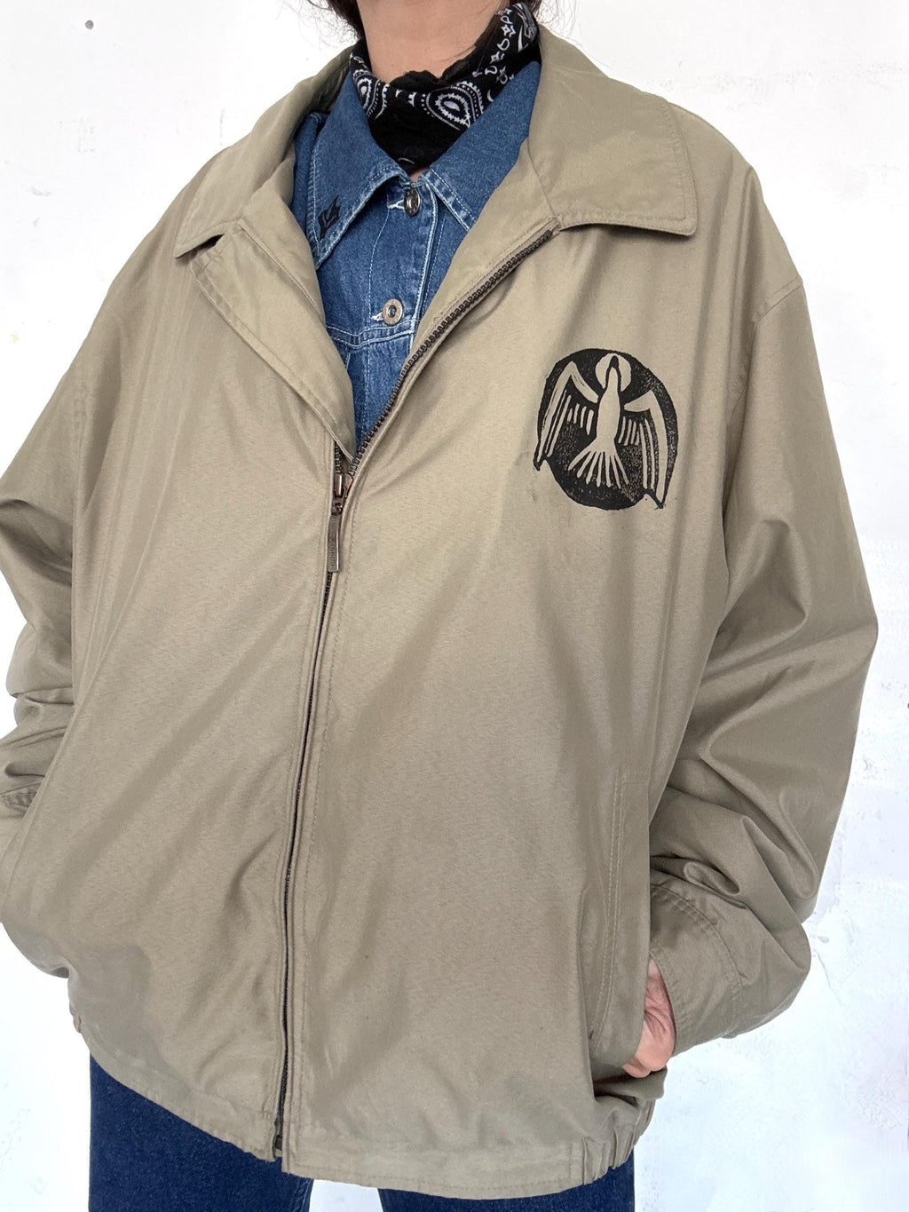 Dove Block Print Members Only Jacket