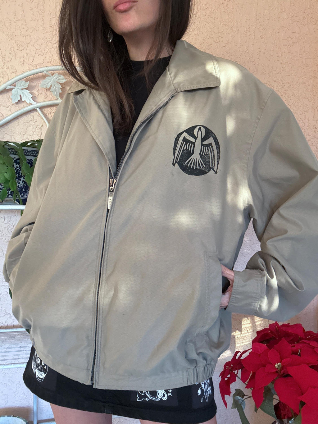 Dove Block Print Members Only Jacket
