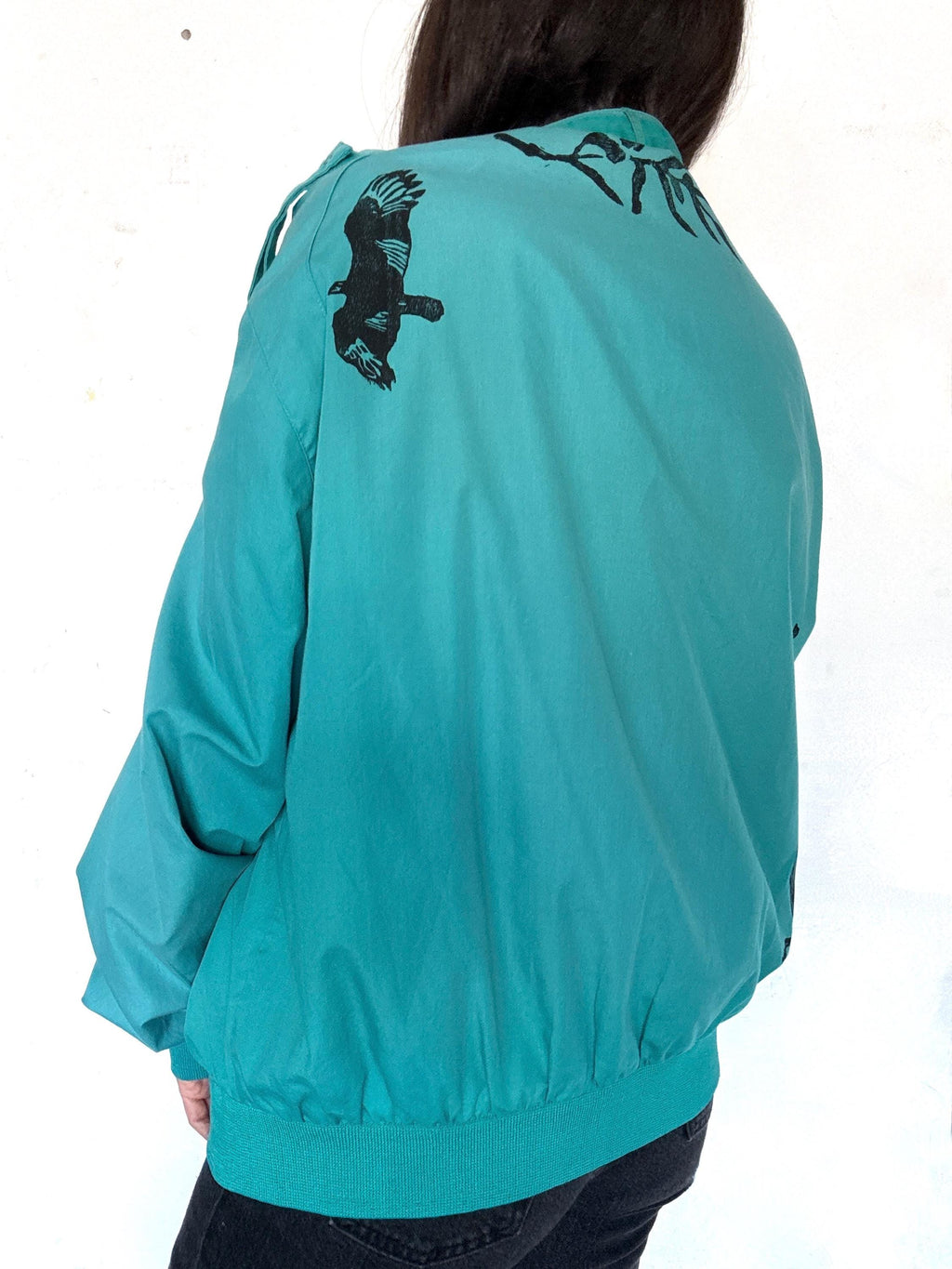 Heron Block Print Racer Jacket