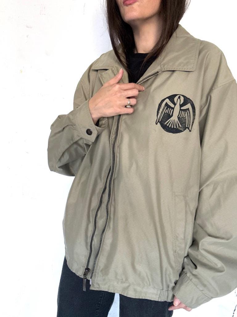 Dove Block Print Members Only Jacket