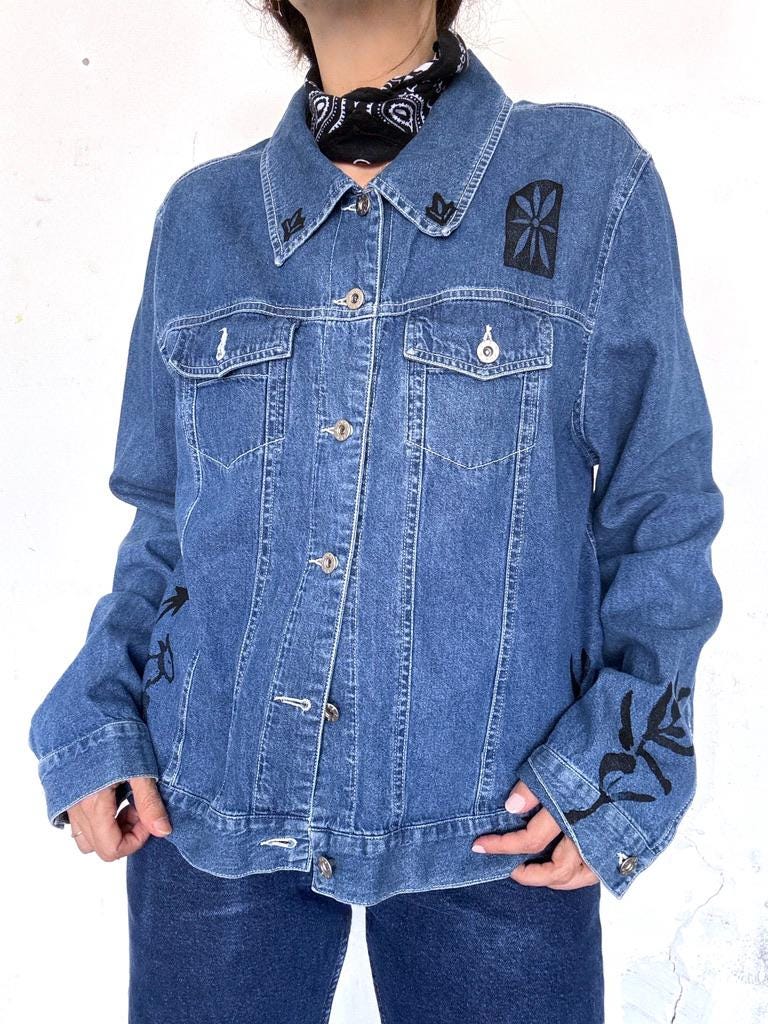 Assorted Block Print / Vintage Denim Jacket