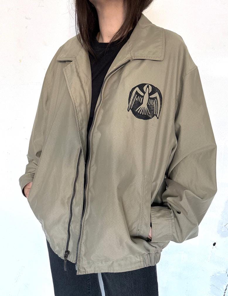 Dove Block Print Members Only Jacket