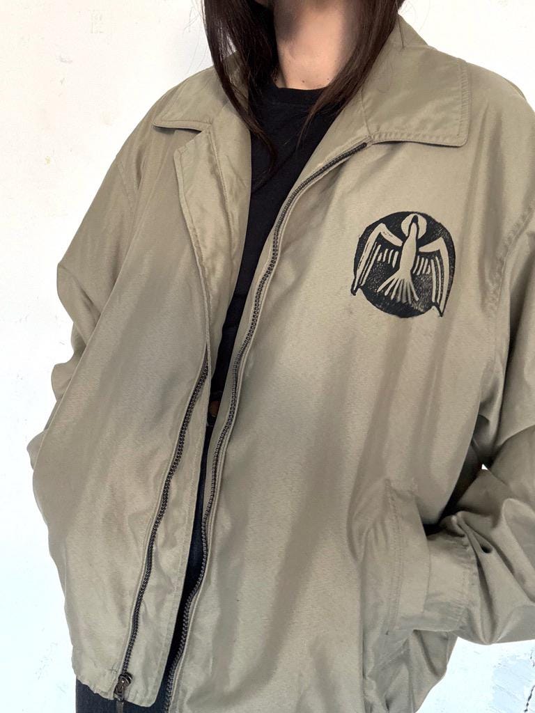 Dove Block Print Members Only Jacket