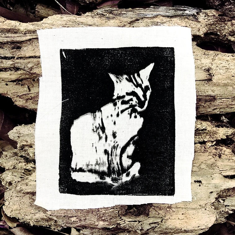 Cat Linocut Patch