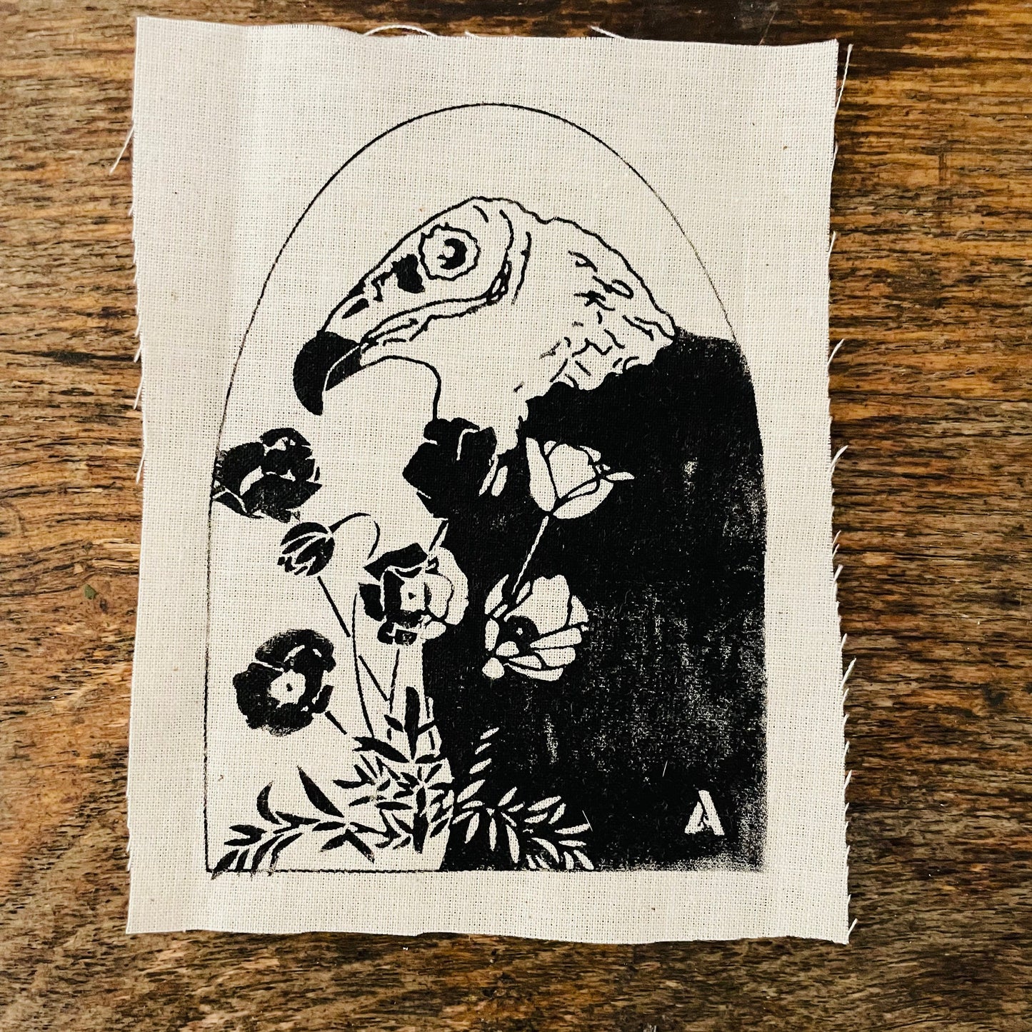 Turkey Vulture Poppies Patch