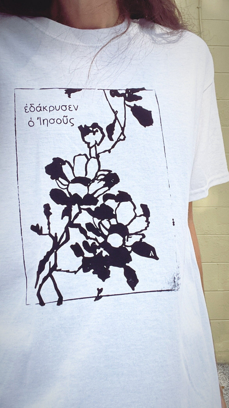 John 11:35 / Jesus Wept White Tee