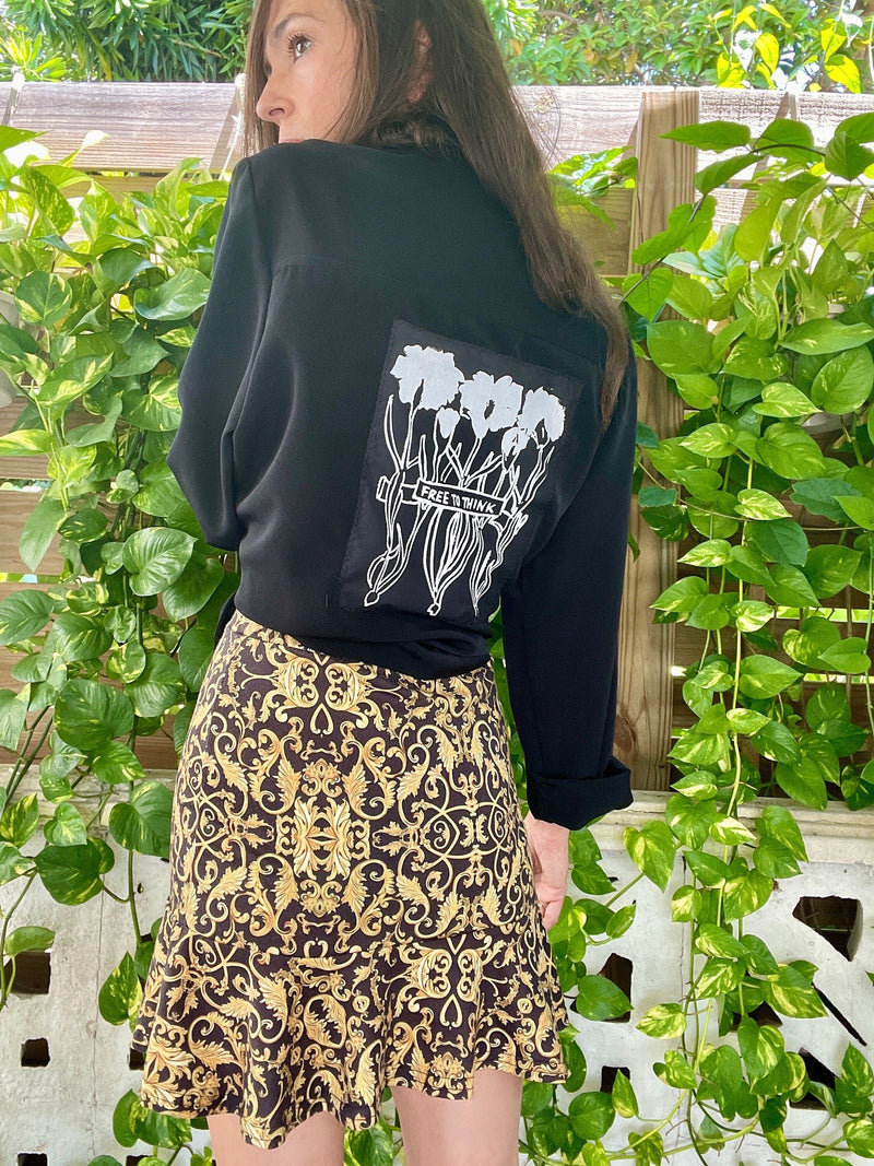 Free to Think / Back Patch Blouse