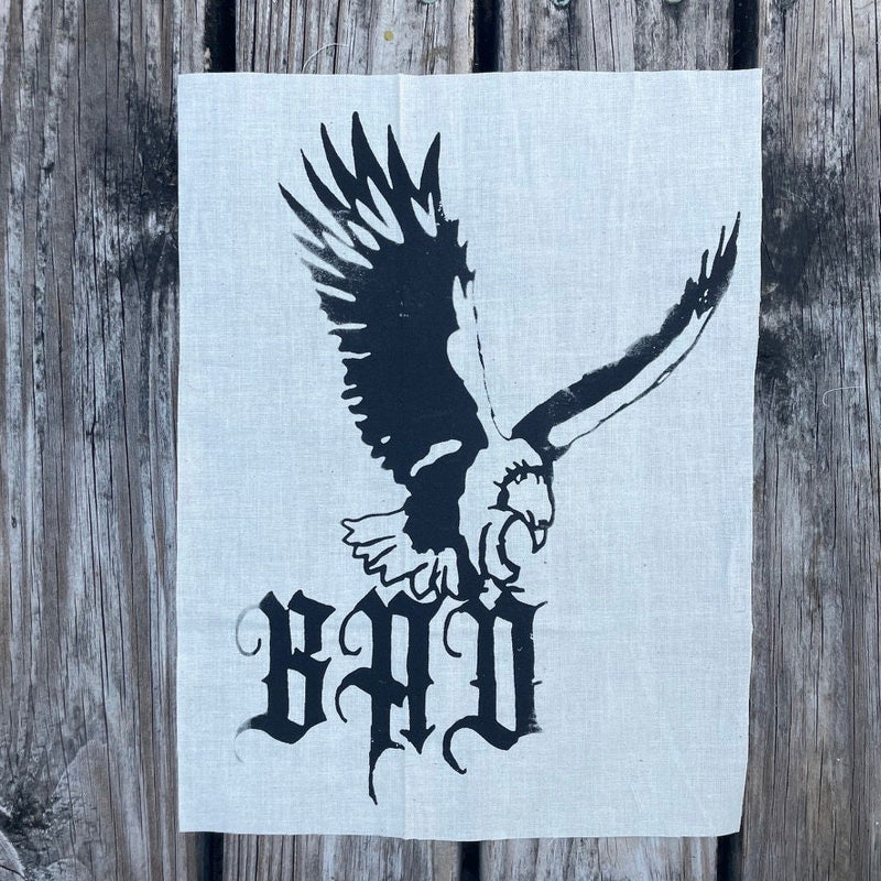 BAD Eagle Patch // Punk Patch // Back Patch //  Bird Print // Artist Print // Bird of Prey // Accipitridae